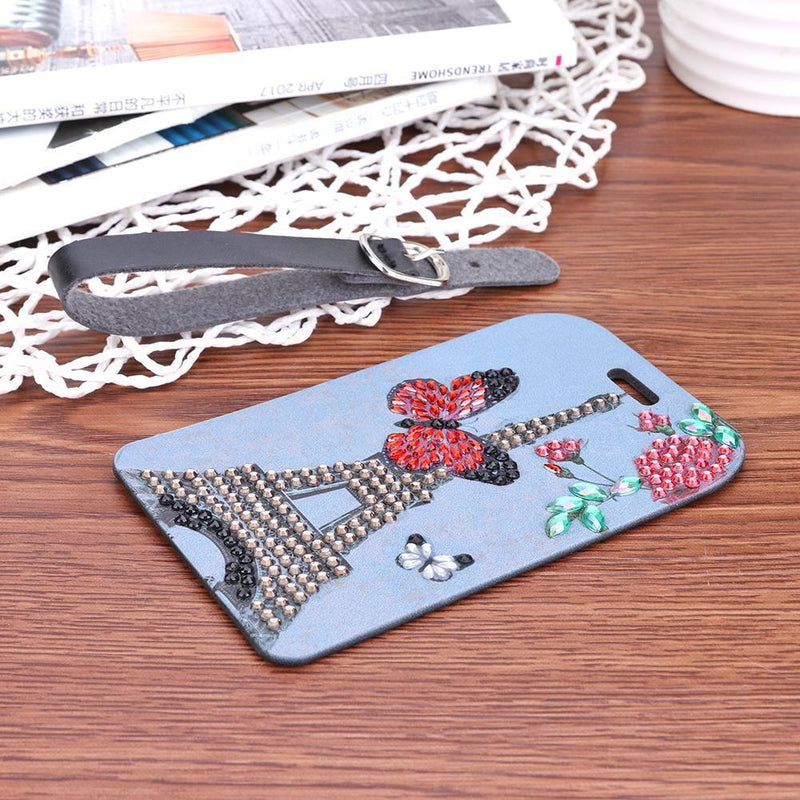 Butterfly Tower Shape Luggage Label Boarding Pass Diamond Painting Special Shape