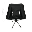Portable Camping Chair-Outdoor Lightweight Folding Rotatable Chair (Black)