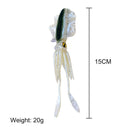 15.5cm 15g Bionic Squid Sea Fishing Lures Artificial Wobbler Bait (Blue)
