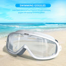 Swimming Glasses Waterproof Anti-fog Adults Diving Goggles (Clear White) Newly