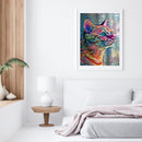 Colorful Cat Oil Paint By Numbers Kit DIY Acrylic Painting on Canvas Frameless
