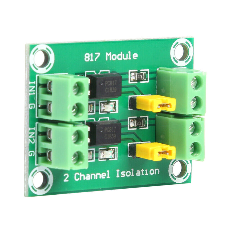 PC817 3.6-24V 2 Channel Optocoupler Isolation Board Driver Voltage Converte