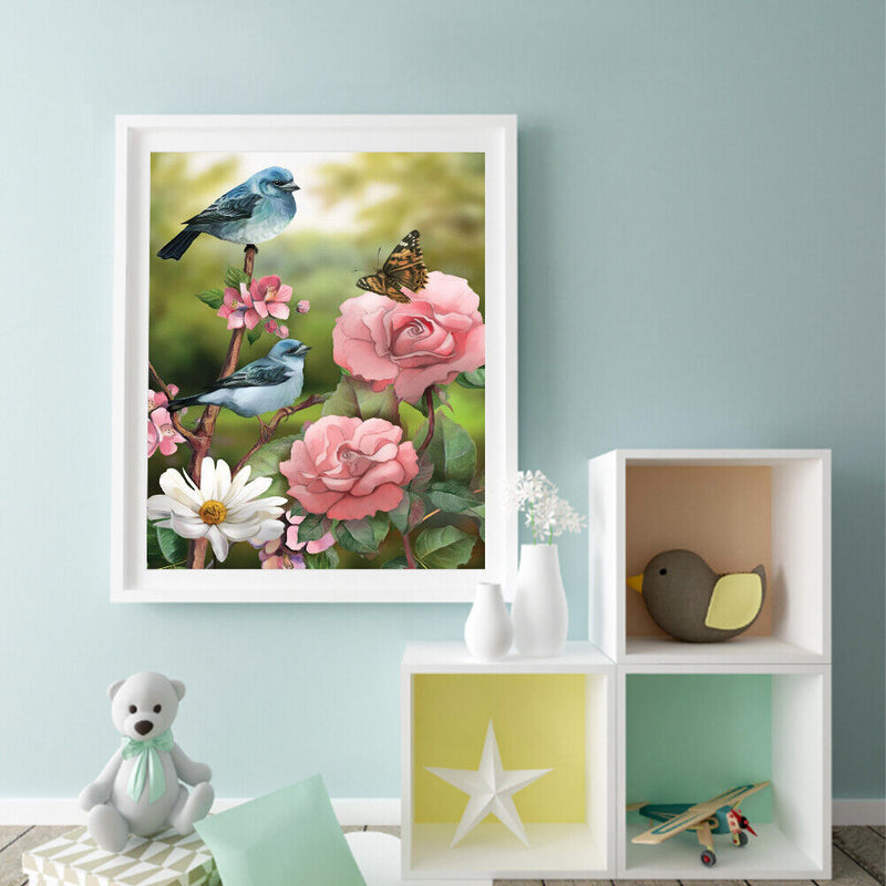 #A Bird on Branch Oil Paint By Numbers Kit DIY Frameless Drawing Picture for A