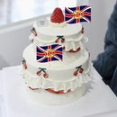 Queen Cake Topper British Flag Platinum Jubilee Union Cake Card Insertion
