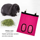 Small Animal Hanging Feeder Bag Guinea Pig Hamsters Hay Container (Pink) Newly