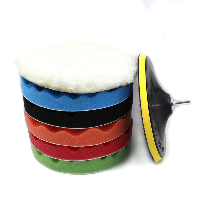 8pcs Buffing Polishing Pad Car Waxing Sponge Disk Wool Wheel Car Auto Paint