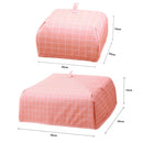 Kitchen Insulated Aluminum Foil Cover Foldable Food Cover (Red Lattice S)