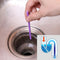 12pcs/Set Sticks Decontamination Kitchen Bathtub Sewer Cleaner Rod (Purple)