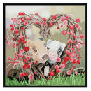 Full Embroidery Set Cross Stitch Needlework Kit 11CT Piggy Love Artwork DIY