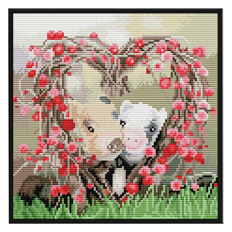 Full Embroidery Set Cross Stitch Needlework Kit 11CT Piggy Love Artwork DIY