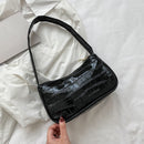 Alligator Pattern Shoulder Bag Handbags Women Bright Leather Casual Travel Totes