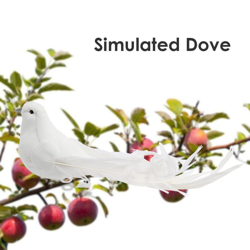 12pcs/set DIY Garden Decor Props Simulation Feather Birds Artificial Foam Pigeon