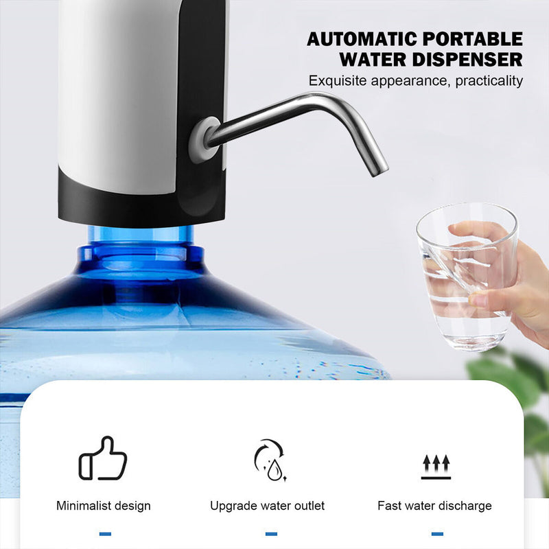 Water Bottle Pump Portable USB Charging Automatic Drinking Water Dispenser Newly