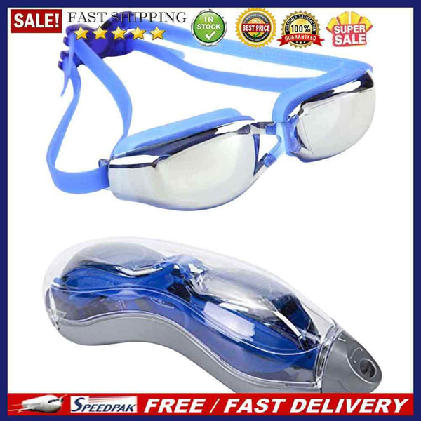 Swimming Goggles Waterproof Swim Glasses with Earplugs Nose Clips for Adults