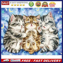 DIY Diamond Painting Full Round Rhinestone Three Kittens