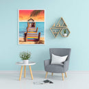 Seaside Step Drawing Frameless DIY Oil Paint by Numbers Canvas Home Decor