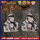 Cow Leather Earring Set Texas Animal Jewelry Decoration Christmas Halloween