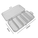 Plastic 5 Compartments Fishing Tackle Box Fish Lure Hook Bait Storage Case Newly