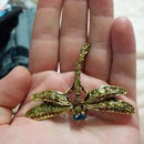Women Crystal Dragonfly Brooch Pin Insects Accessory Retro Jewelry Crafts Decor
