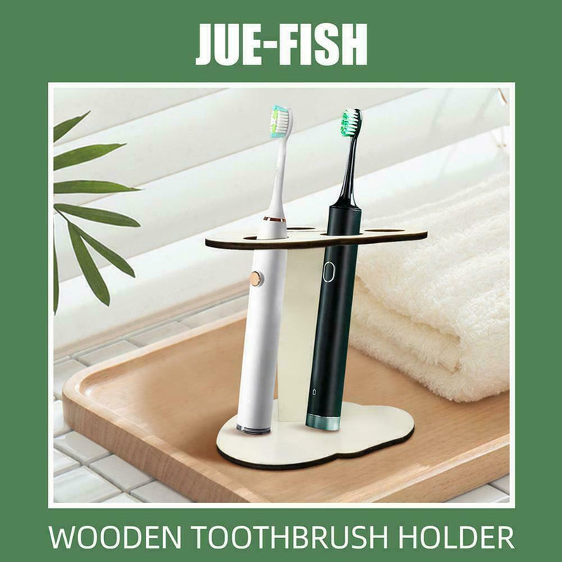 Wooden Bath Toothbrush Rack Travel Holder H5X0 E6B4
