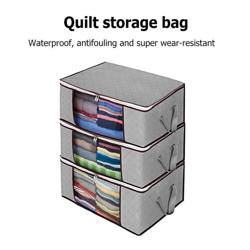 Non-woven Foldable Bag Large Capacity Waterproof Blanket Sorting Bags for Closet