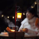 2 Modes Waterproof LED Tent Lanterns Emergency Camping Flame Lights (Black)