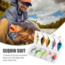 10pcs Metal Spoon Fishing Lures Artificial Sequins Baits for Bass (5.5g) Newly