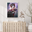 Full Round Diamond Painting DIY Kit Japanese Geisha 5D Rhinestone Mosaic Picture