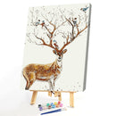 DIY Digital Oil Painting By Numbers Sika Deer Canvas Frameless Acrylic Picture