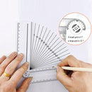 Portable Folding Geometric Drawing Ruler Math Measuring Tool for School Off