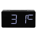 LED Digital Alarm Clock with USB Port Snooze Table Electronic Clock (Black)