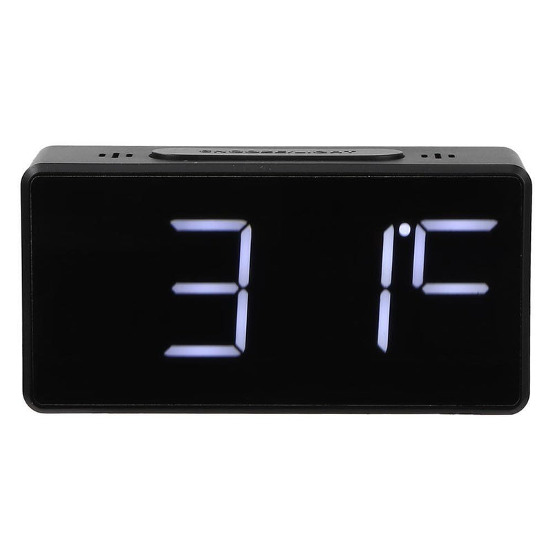 LED Digital Alarm Clock with USB Port Snooze Table Electronic Clock (Black)