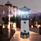 Lighthouse Solar LED Light Garden Yard Smart Sensor Rotating Lamp (Black)