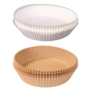 50pcs Air Fryer Liner Mat Wood Pulp Steamer Paper Oven Baking Mats (Brown)