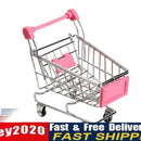 Mini Supermarket Handcart Shopping Utility Cart Mode Storage Pink Gift Newly