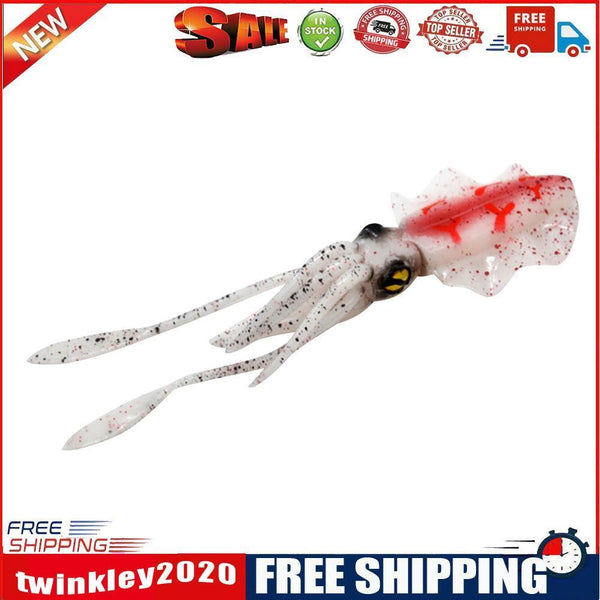 15cm 20g Bionic Squid Sea Fishing Lures Artificial Soft Bait (Red Pink)