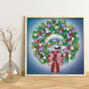 5D DIY Diamond Painted Christmas wreath Partial Special Rhinestone Set Newly