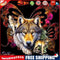 DIY 5D Mosaic Butterfly Wolf Animal Full Drill Round Diamond Painting Kit