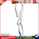 Pocket Key Organizer Clamp Stainless Steel Hanging Buckle Clip w/Keychain Newly