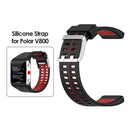 Silicone Watch Band for Polar V800 Replacement Wrist Strap (Black Red) Newly
