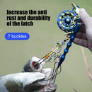 7pcs Stainless Steel Live Fish Lock Buckle with Reel Tackle Tools (Blue) Newly