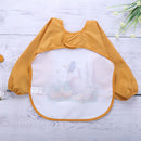 Cartoon Full Sleeve Baby Bib Waterproof Paint Feeding Apron (Orange Duck) Newly