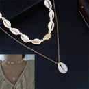 Gifts Cowry Seashell Pendant Multilayer Shell Necklace Beach Jewelry Bohemian