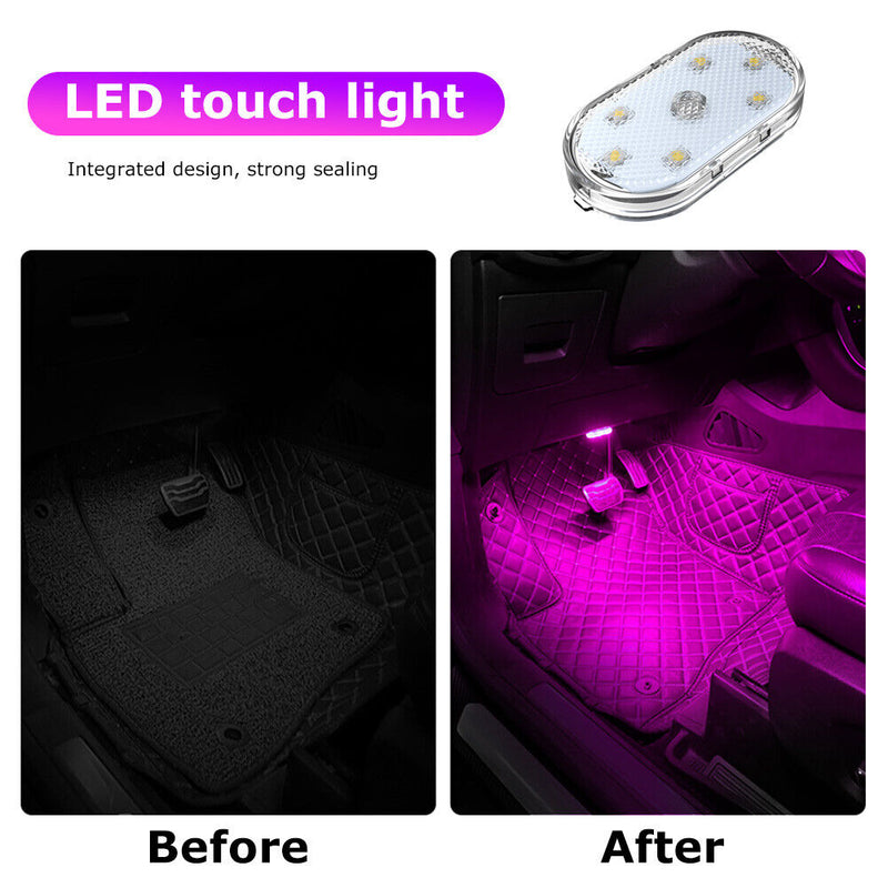 Car LED Touch Lights Wireless Auto Roof Reading Lamps for Door Trunk Storage Box