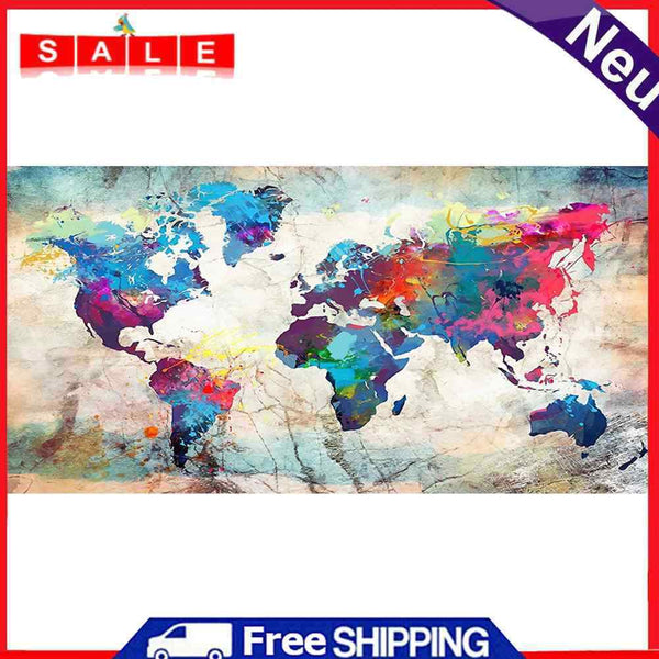 5D Diamond Painting Full Square Drill World Map Picture Rhinestone