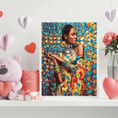 Hand Painted on Canvas DIY Fashion Woman Oil Paint By Numbers Drawing Kit Craft