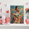 Hand Painted on Canvas DIY Fashion Woman Oil Paint By Numbers Drawing Kit Craft