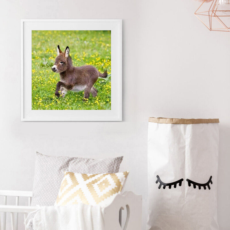 5D DIY Diamond Painting Embroidery Donkey Full Round Drill Rhinestones Crafts