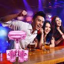 6 Shot Glass Wine Whisky Beer Dispenser Holder for Home Party (Wine Red) Newly