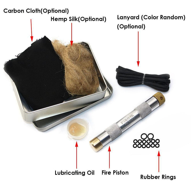 Brass Outdoor Emergency Tools Flame Maker Fire Starter (Fire Piston Kit ) Newly
